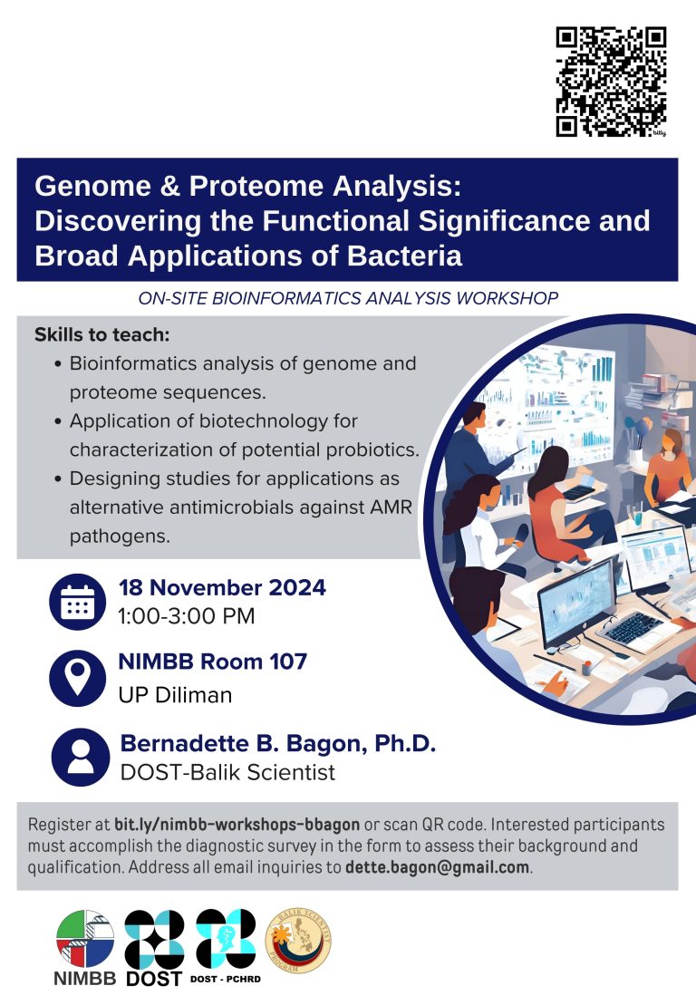 NIMBB Trainings: Bacterial Genome and Proteome Analysis Workshop