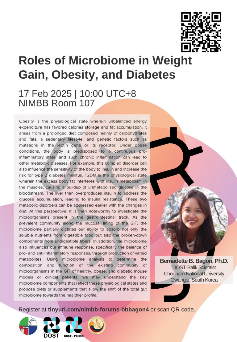 NIMBB Forums: Roles of Microbiome in Weight Gain, Obesity, and Diabetes
