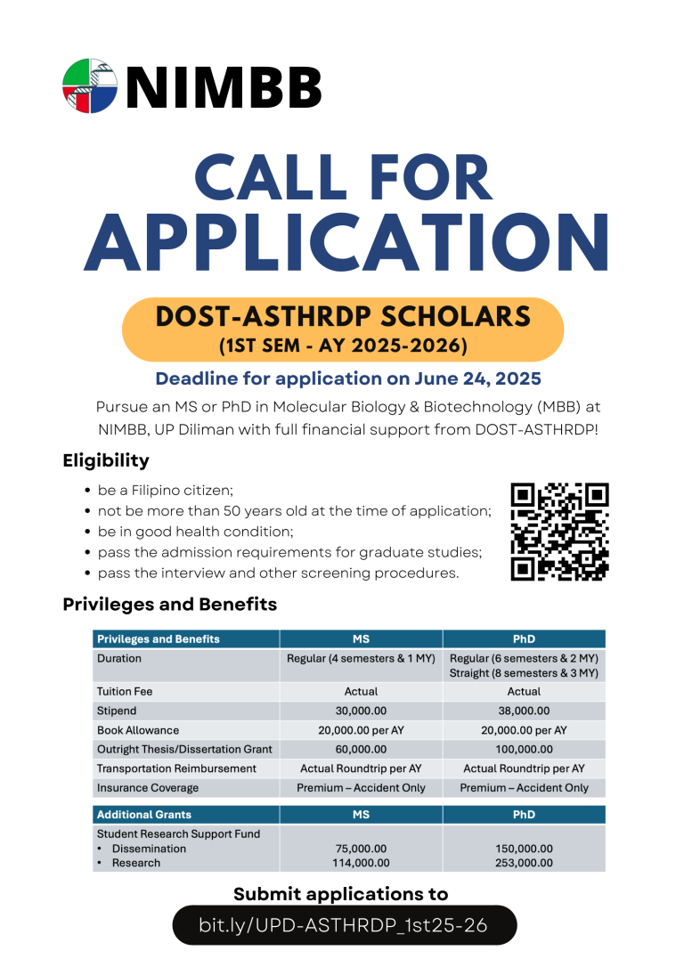 Call for Application: DOST-ASTHRDP Scholarship