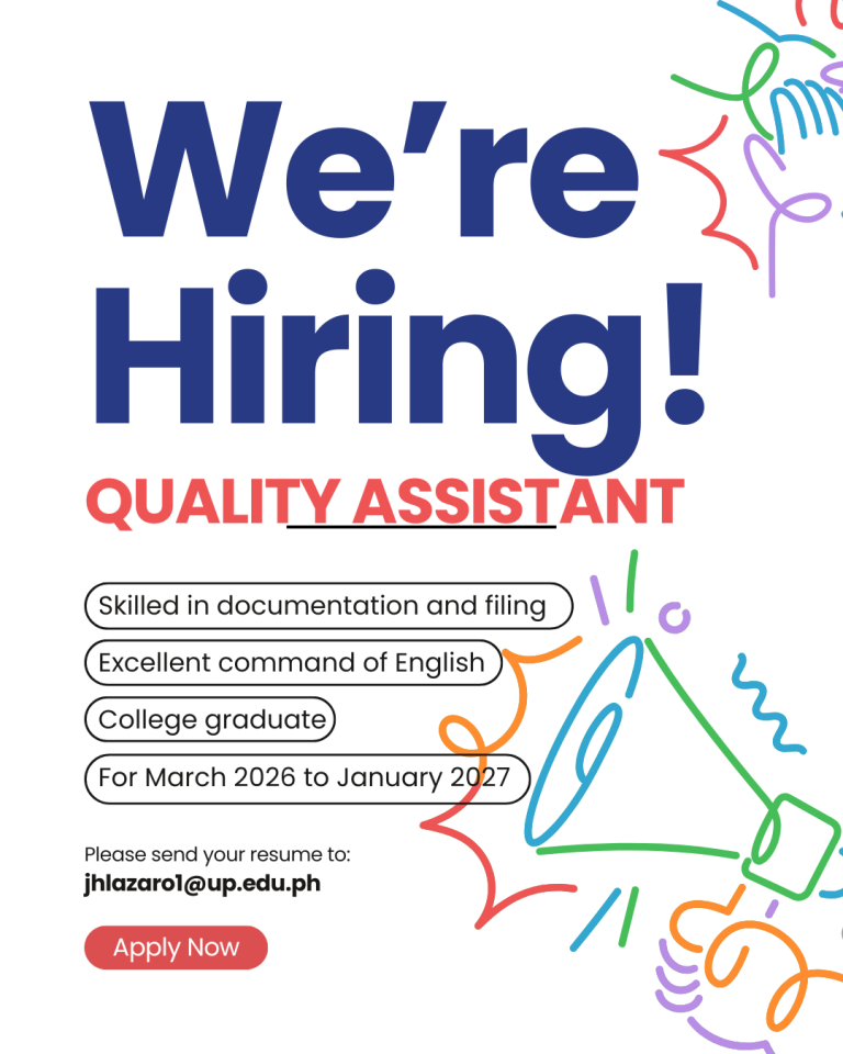 Job Opening: Quality Assistant