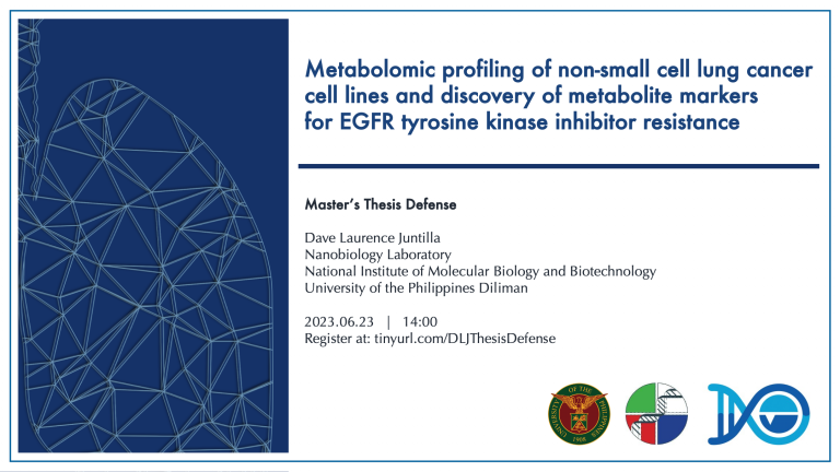 MS Thesis Defense: Dave Laurence Juntilla